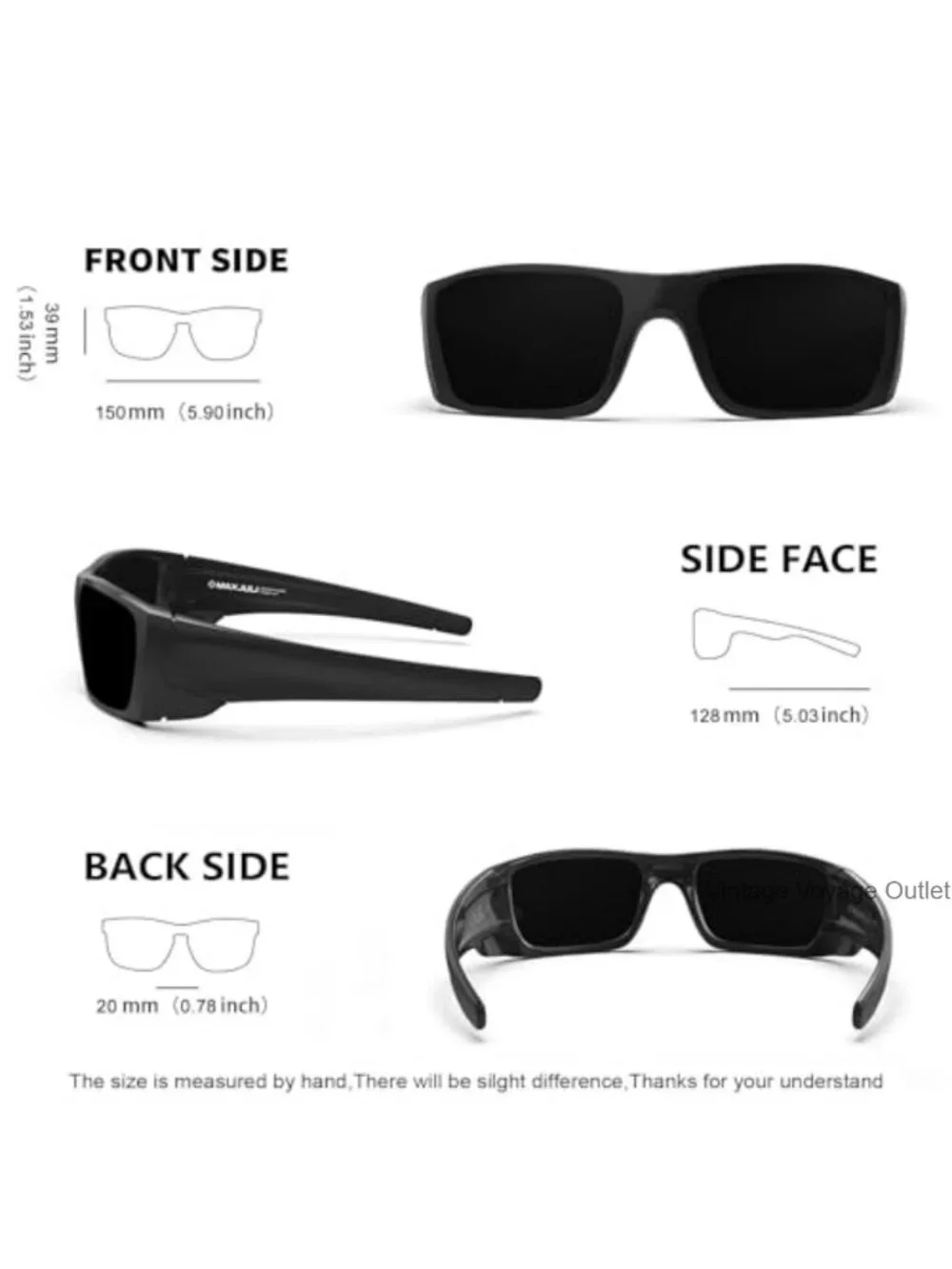 TR90 Ultralight Safety Sunglasses for Big Wide Heads Men UV400 Protection Wrap